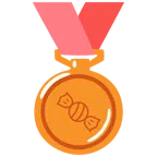 medaglia di bronzo + caramella
