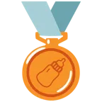 medaglia di bronzo + biberon