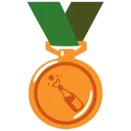 medaglia di bronzo + bottiglia stappata
