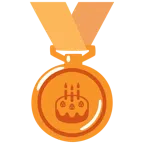 medaglia di bronzo + torta di compleanno