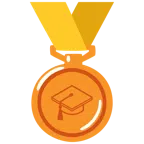 medaglia di bronzo + cappello da laureato