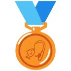 medaglia di bronzo + canna da pesca