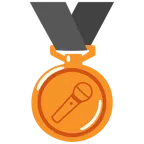 medaglia di bronzo + microfono