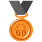 medaglia di bronzo + cuffie