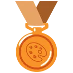 medaglia di bronzo + tavolozza