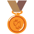 medaglia di bronzo + capra
