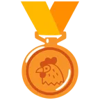 medaglia di bronzo + gallina