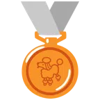 medaglia di bronzo + barboncino