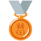 medaglia di bronzo + muso di coniglio
