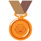 medaglia di bronzo + muso di scimmia