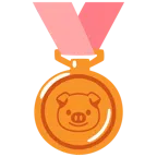 medaglia di bronzo + muso di maiale