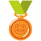 medaglia di bronzo + rana