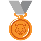 medaglia di bronzo + lupo