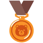 medaglia di bronzo + orso