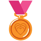 medaglia di bronzo + cuore che cresce