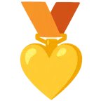 medaglia di bronzo + cuore giallo
