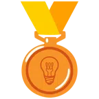 medaglia di bronzo + lampadina