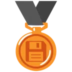 medaglia di bronzo + floppy disc