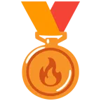 medaglia di bronzo + fuoco