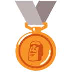 medaglia di bronzo + Moai