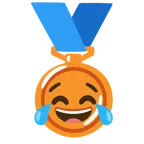 medaglia di bronzo + faccina con lacrime di gioia