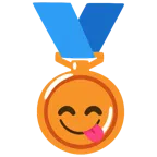 medaglia di bronzo + faccina che si lecca i baffi