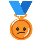 medaglia di bronzo + faccina confusa