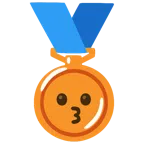 medaglia di bronzo + faccina che bacia