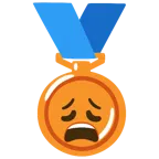 medaglia di bronzo + faccina esausta