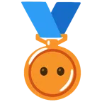medaglia di bronzo + faccina senza bocca