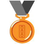 medaglia di bronzo + semaforo verticale