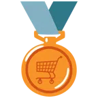 medaglia di bronzo + carrello
