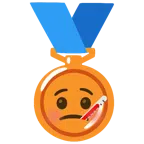 medaglia di bronzo + faccina con termometro