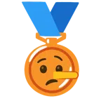 medaglia di bronzo + faccina bugiarda