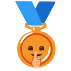 medaglia di bronzo + faccina che zittisce
