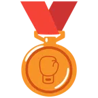medaglia di bronzo + guantone da pugilato