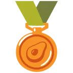 medaglia di bronzo + avocado