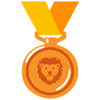 medaglia di bronzo + leone
