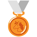 medaglia di bronzo + unicorno