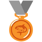 medaglia di bronzo + squalo