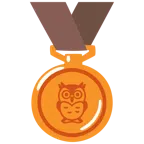 medaglia di bronzo + gufo