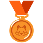 medaglia di bronzo + volpe