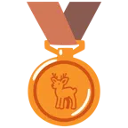 medaglia di bronzo + cervo