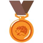 medaglia di bronzo + riccio