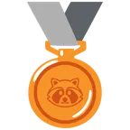 medaglia di bronzo + procione