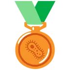 medaglia di bronzo + microbo