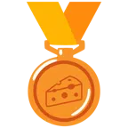 medaglia di bronzo + fetta di formaggio