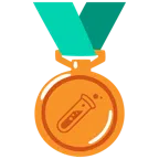 medaglia di bronzo + provetta