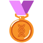 medaglia di bronzo + dna