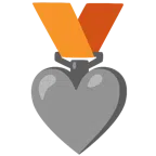 medaglia di bronzo + cuore grigio